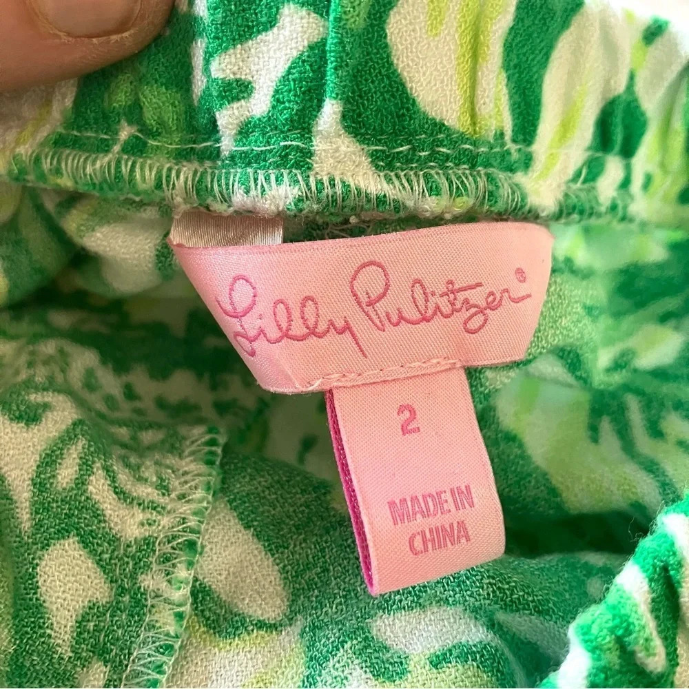 Lilly Pulitzer Ramona Skort Size 2 Mini Skirt Toucan Green Coca Loca Tropical - Picture 5 of 8